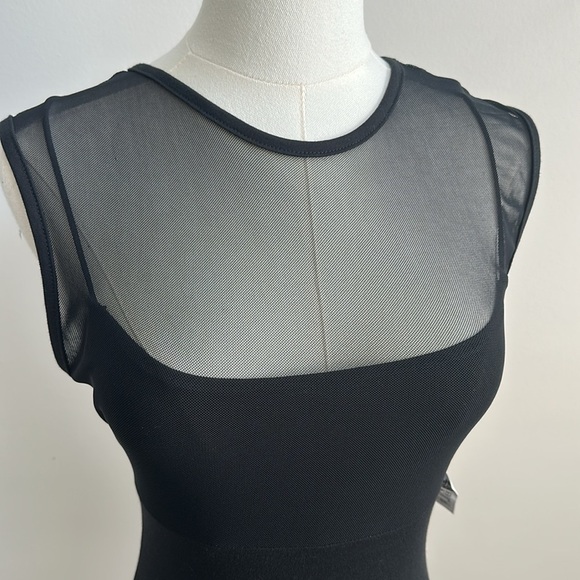 NWT Y2K Charlotte Russe Women’s Sheer Mesh Vamp Goth Whimsigoth Black Bodysuit S - Picture 2 of 8